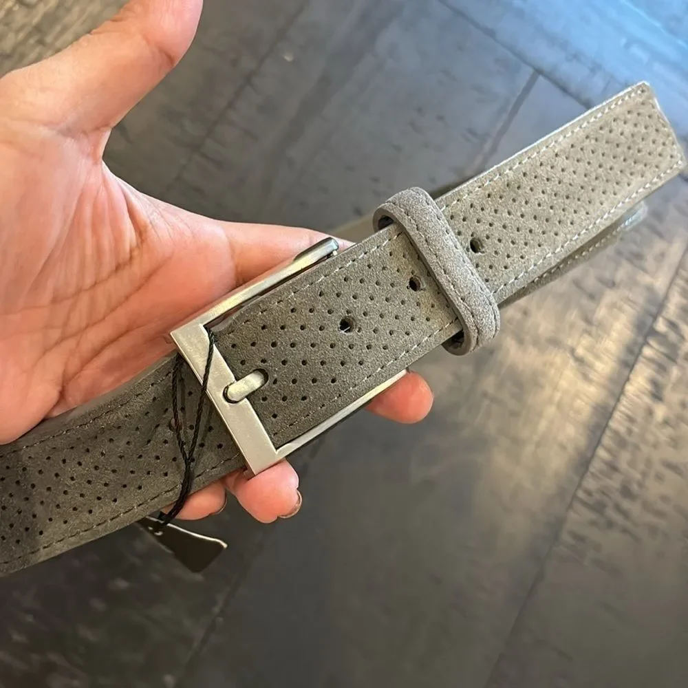 NWT PX Clothing Gray Men’s Leather Belt Size 40​​​​​​